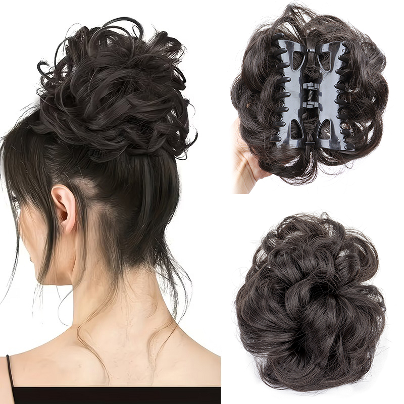 Claw Clip Messy Bun Hair Piece - Pinza de Pelo Sintética con Moño