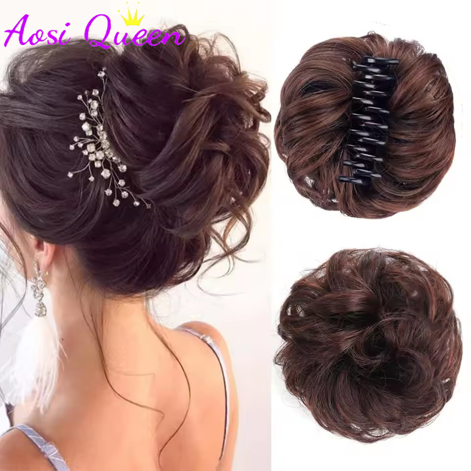 Claw Clip Messy Bun Hair Piece - AOSIQUEE moño sintético desordenado moño garra