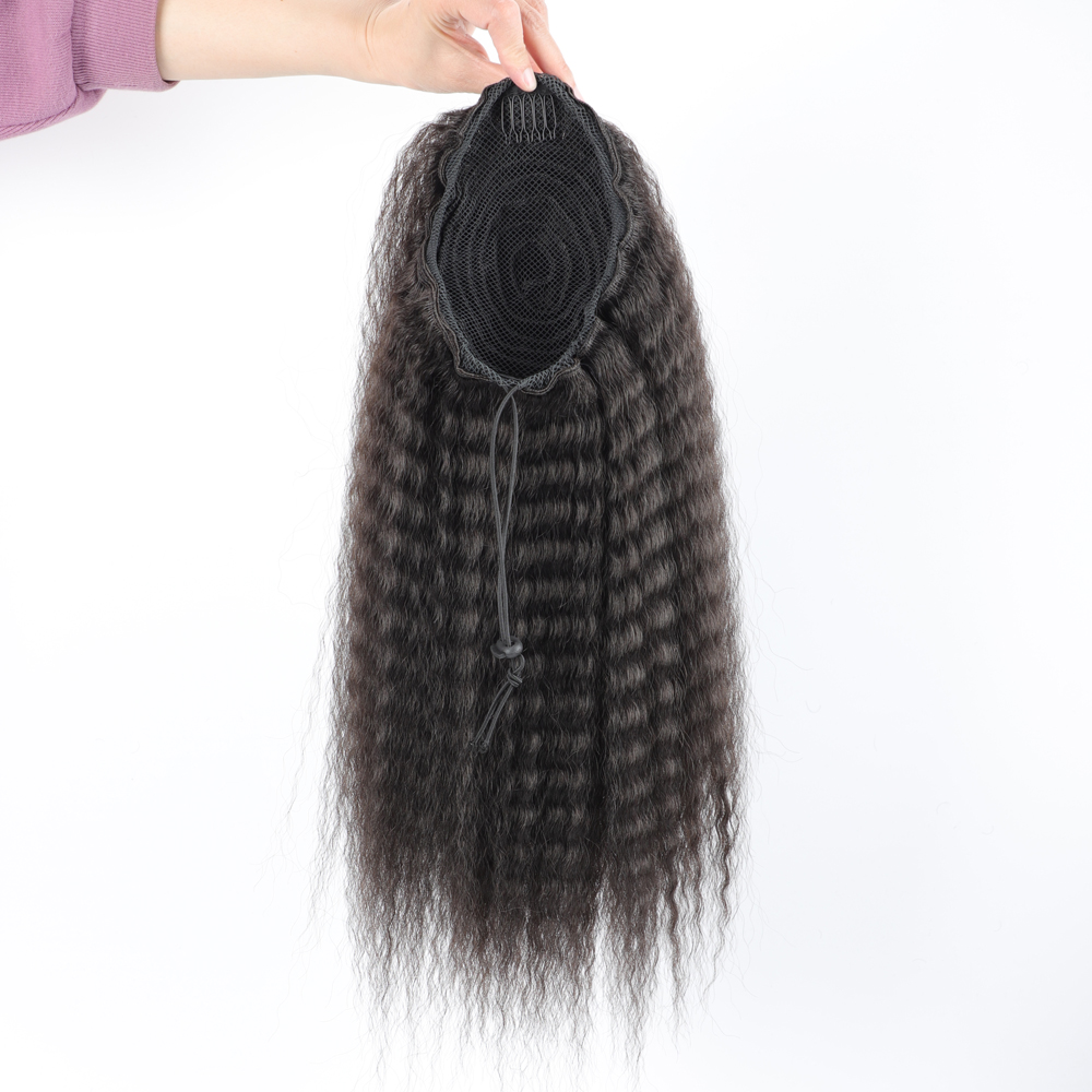 Cola de Caballo sintética fals - Drawstring Afro Curly Puff Ponytail reseña y precio