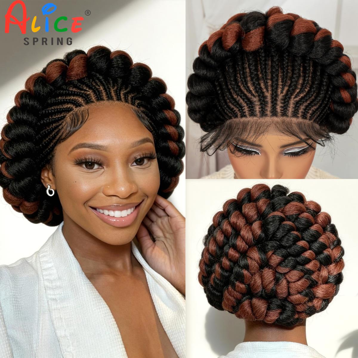 Pelucas trenzadas Cornrow, pel - Synthetic Braided Wigs For Black Women reseña y precio