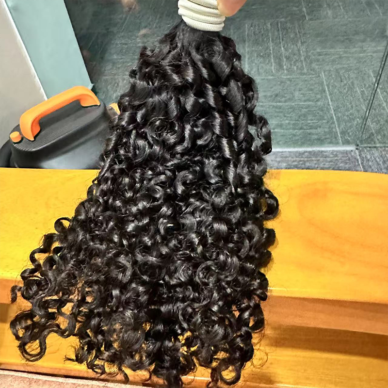 Extensiones de cabello humano  - Water Wave Bulk Human Hair For Braiding reseña y precio