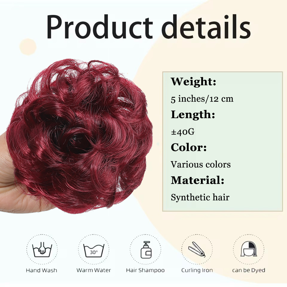 AOSIQUEE moño sintético desord - Claw Clip Messy Bun Hair Piece reseña y precio