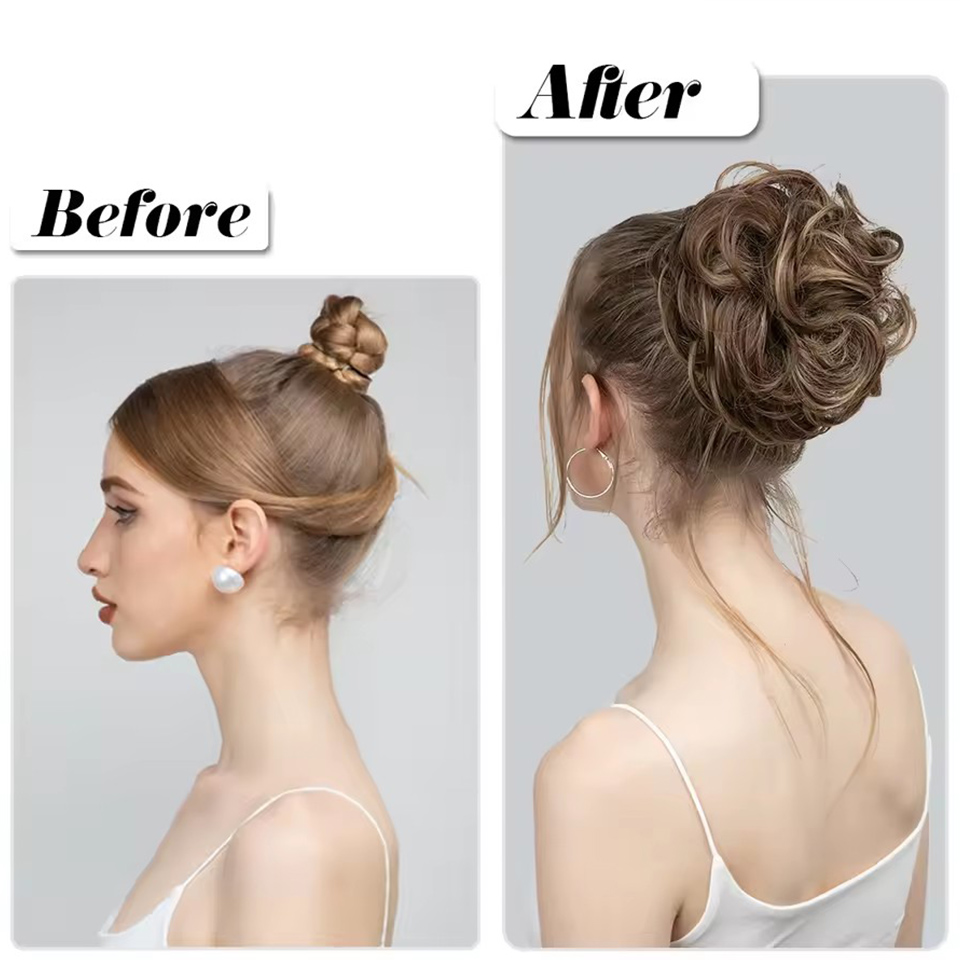 AOSIQUEE moño sintético desord - Claw Clip Messy Bun Hair Piece reseña y precio
