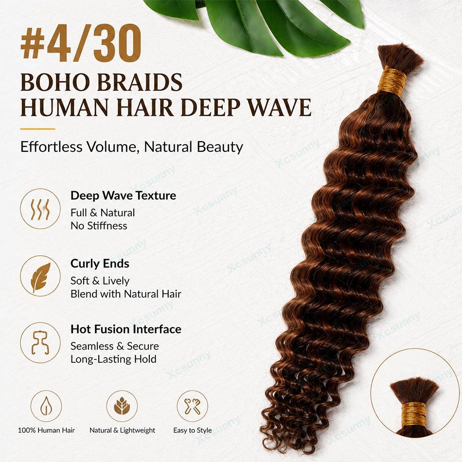 Color # Extensiones de cabello - Water Wave Bulk Human Hair For Braiding reseña y precio