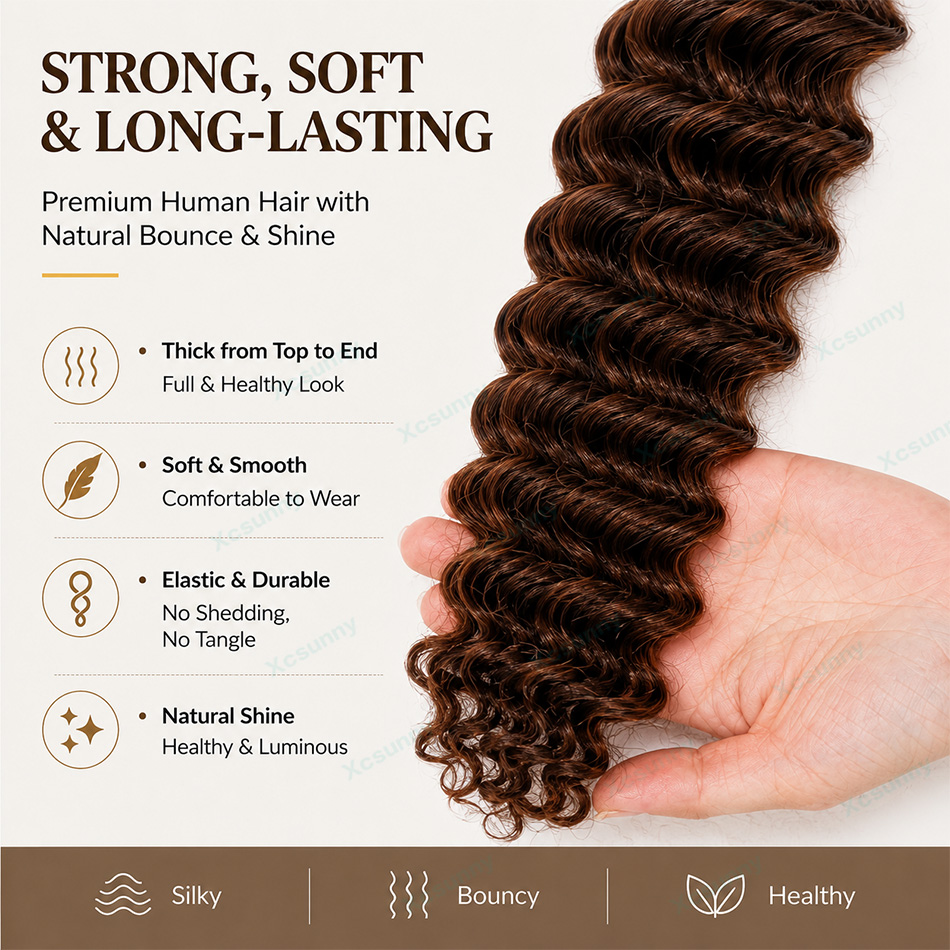 Color # Extensiones de cabello - Water Wave Bulk Human Hair For Braiding reseña y precio