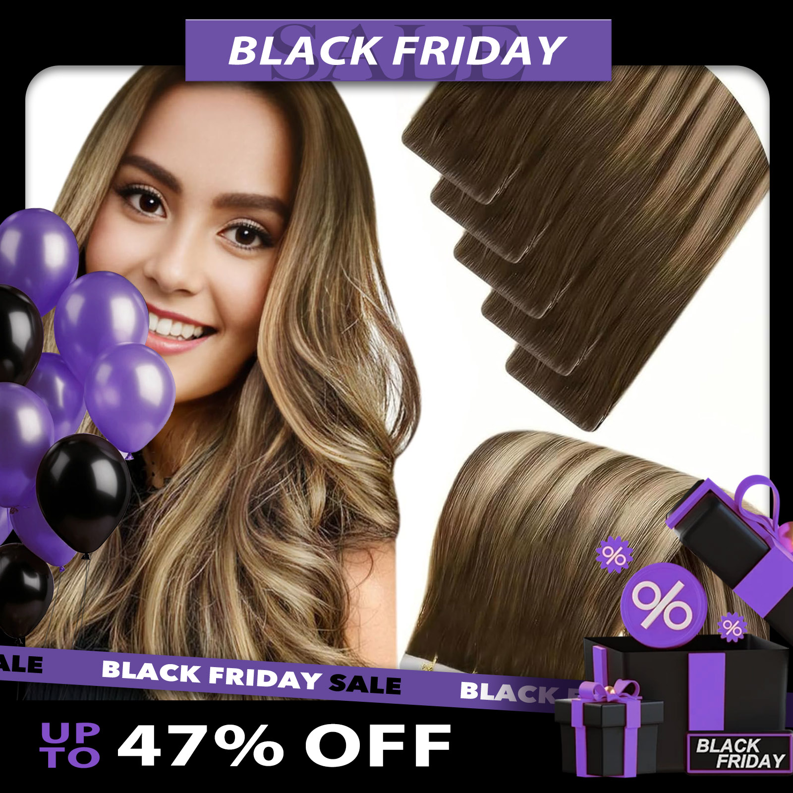 LaaVoo-extensión de cabello co - Invisible Tape In Extensions Real Hair reseña y precio