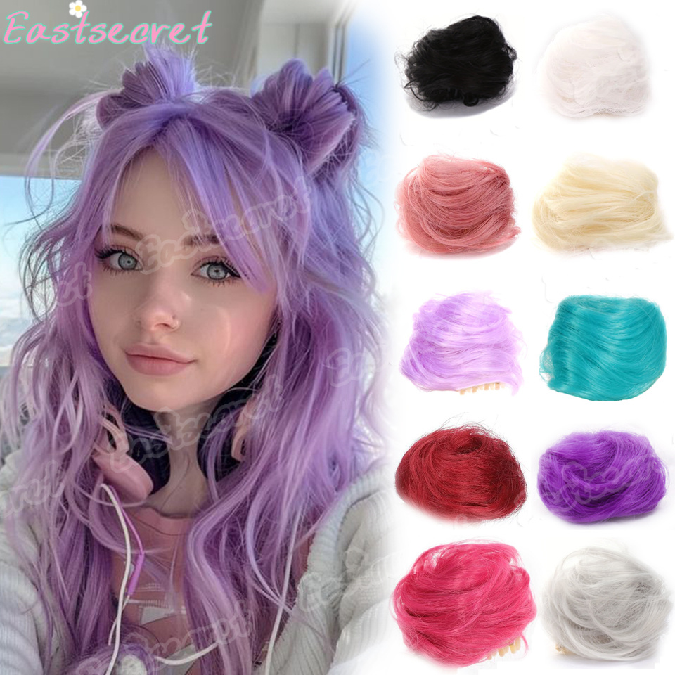 Moños sintéticos rizados para  - Claw Clip Messy Bun Hair Piece reseña y precio