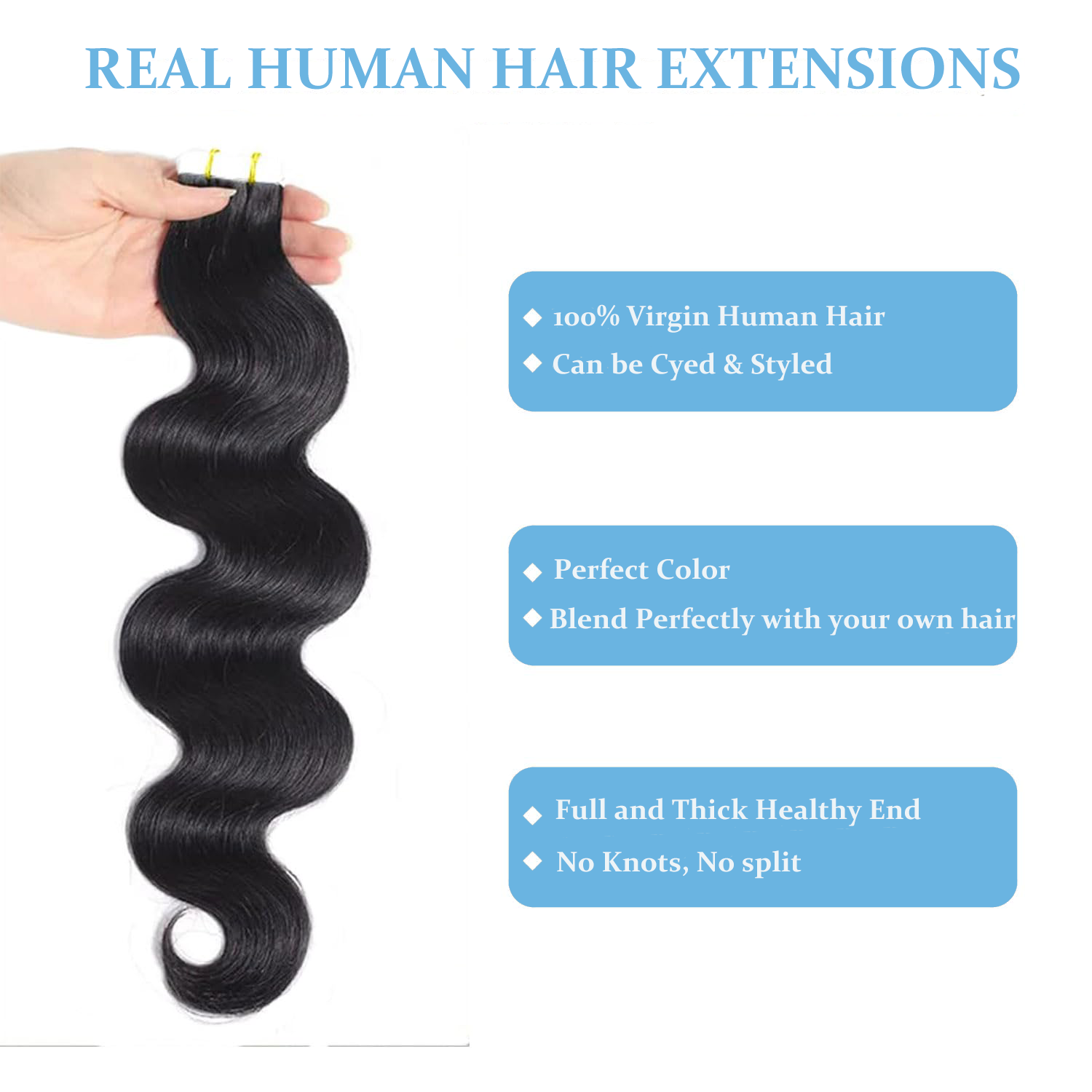 Extensiones de Cabello con Cin - Invisible Tape In Extensions Real Hair reseña y precio