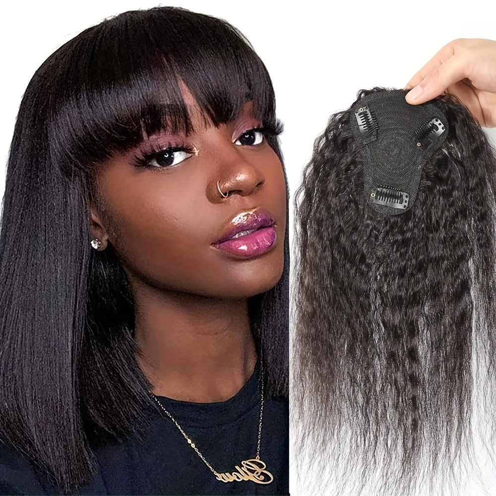Pelo liso rizado con flequillo - Hair Bundles reseña y precio