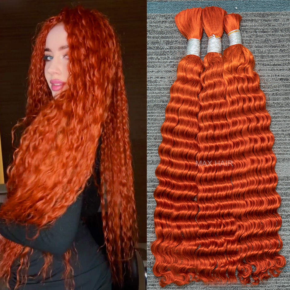 Extensiones de cabello humano  - Water Wave Bulk Human Hair For Braiding reseña y precio