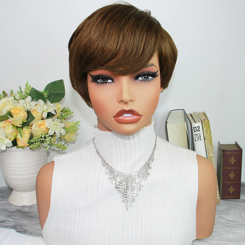 Pelucas de Cabello Humano con  - Short Pixie Cut Wig Human Hair Cheap reseña y precio